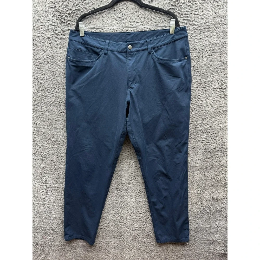 Lululemon Slim Fit Warpstreme ABC Chino Pants Trousers True Navy Mens Size 36